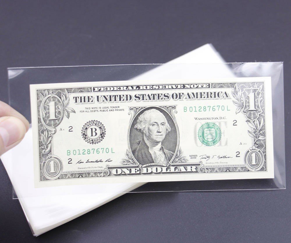 Holdery na banknoty 6X13 cm 100 szt