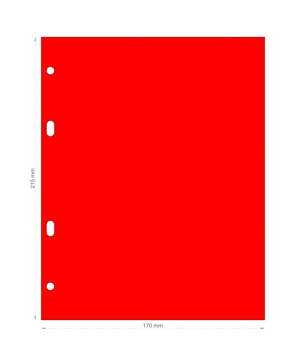 PRZEKŁADKA DO  KLASERA A5 MEDIUM 10 SZTUK CZERWONA